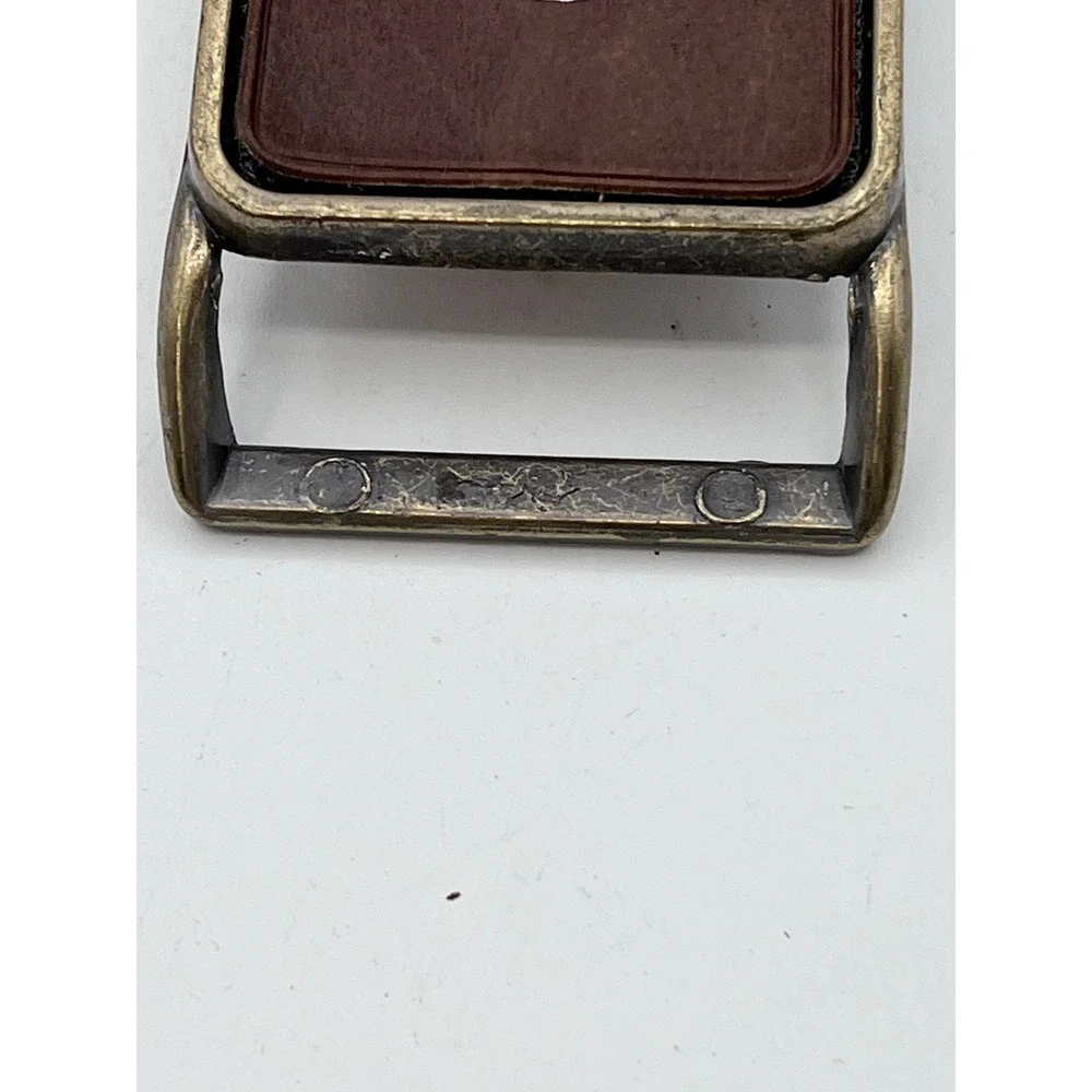 Vintage‎ Delta Boll Weevil Belt Buckle Cotton Plant Brass Tone Rectangular